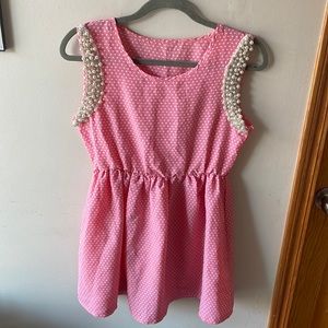 Vintage Pink Polkadot Dress